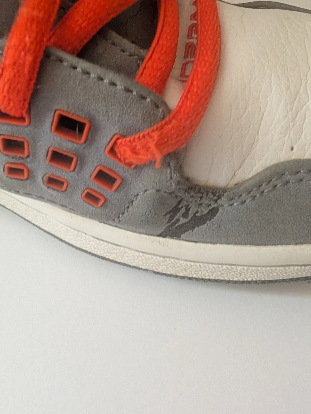 Jordan Men's High-Top Sneakers in Gray and Orange